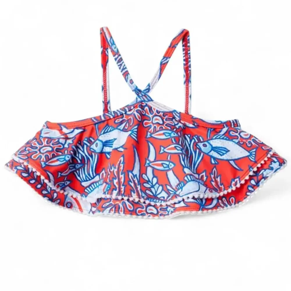 Janie and Jack Recycled Tropical Fish Halter Bikini 2 Piece Swimsuit 12-18 Month
